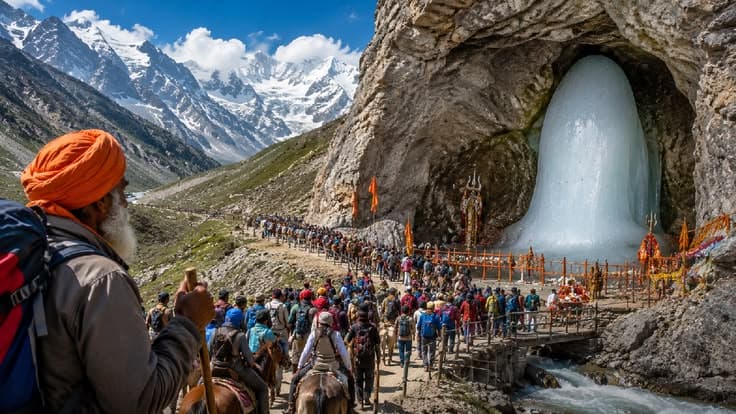 View of Amarnath Yatra