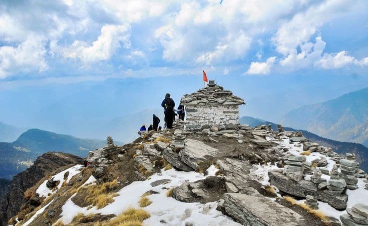 View of Do Dham with Chopta Chandrashila